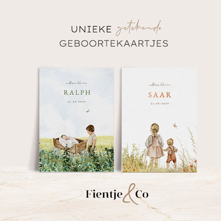 Bekijk alle geboortekaartjes van Fientje & Co