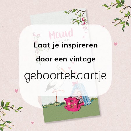 Lieve geboortekaartjes met een vintage uitstraling