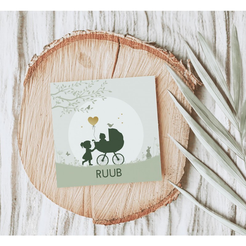 Geboortekaartje 2e kindje met grote zus