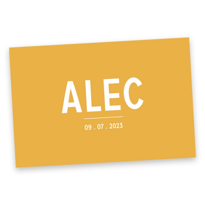 Geboortekaartje Alec