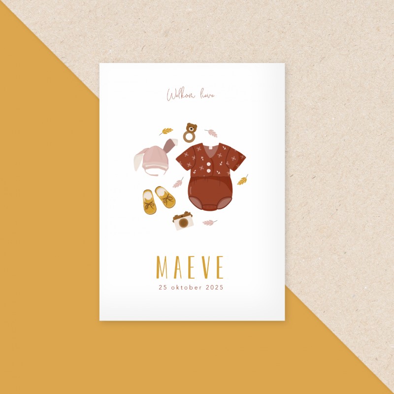 Geboortekaartje Babykleertjes meisje Geboortekaartje Babykleertjes meisje