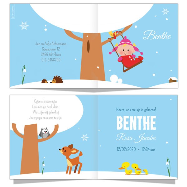 Geboortekaartje Benthe Geboortekaartje Benthe