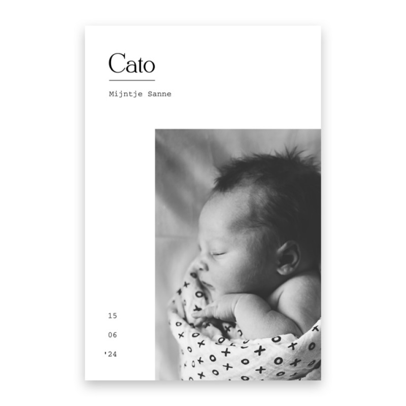 Geboortekaartje Cato Geboortekaartje Cato