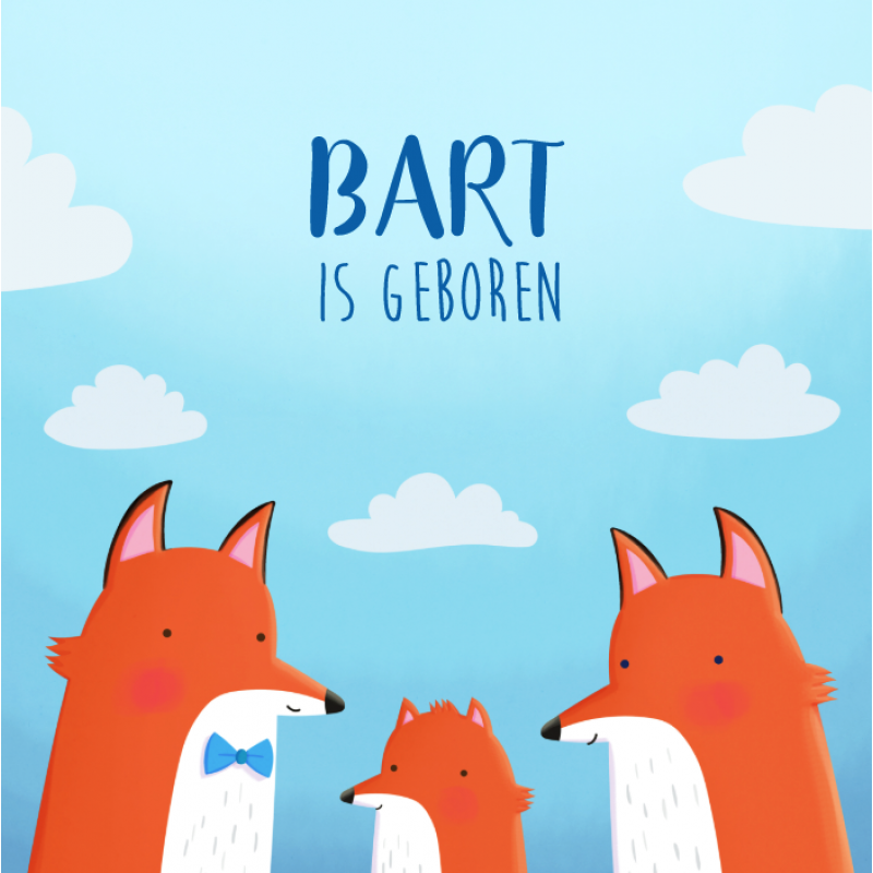 Geboortekaartje Familie Vos Geboortekaartje Familie Vos