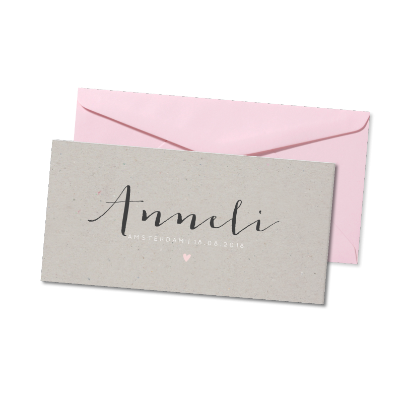 Geboortekaartje Geboortekaart - Anneli Geboortekaartje Geboortekaart - Anneli