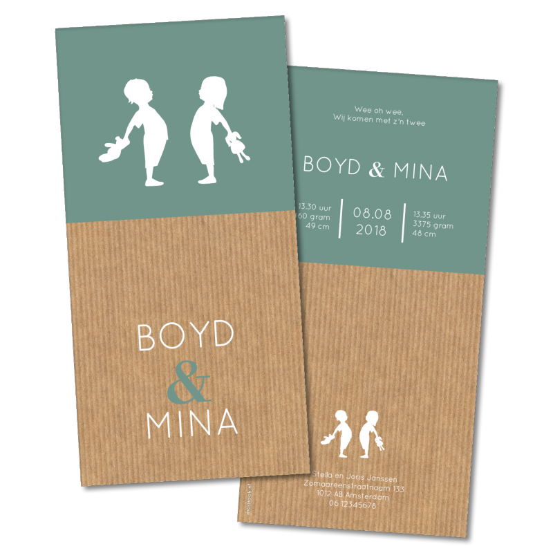 Geboortekaartje Geboortekaart - Boyd Mina Geboortekaartje Geboortekaart - Boyd Mina