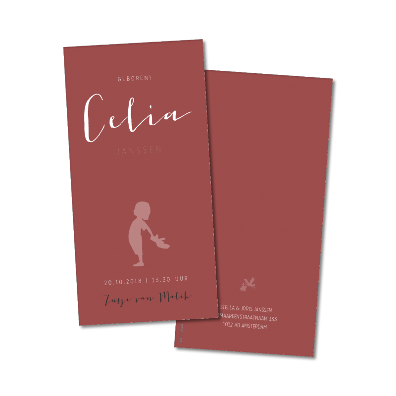 Geboortekaartje geboortekaart - Celia Geboortekaartje geboortekaart - Celia