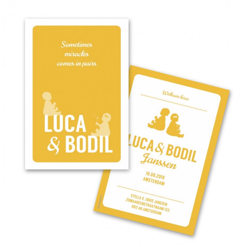 Geboortekaartje Geboortekaart Luca Bodil Geboortekaartje Geboortekaart Luca Bodil