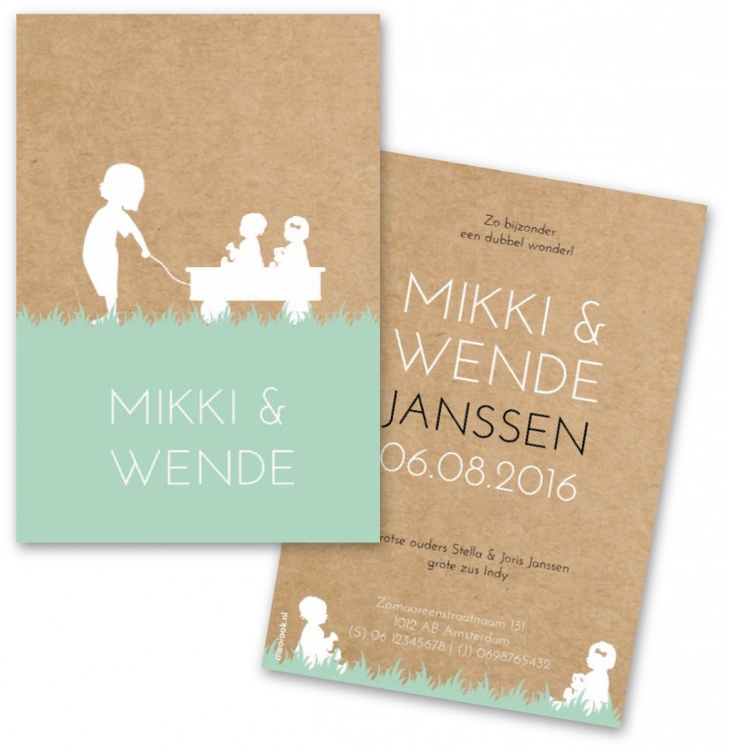 Geboortekaartje Geboortekaart Mikki Wende Geboortekaartje Geboortekaart Mikki Wende