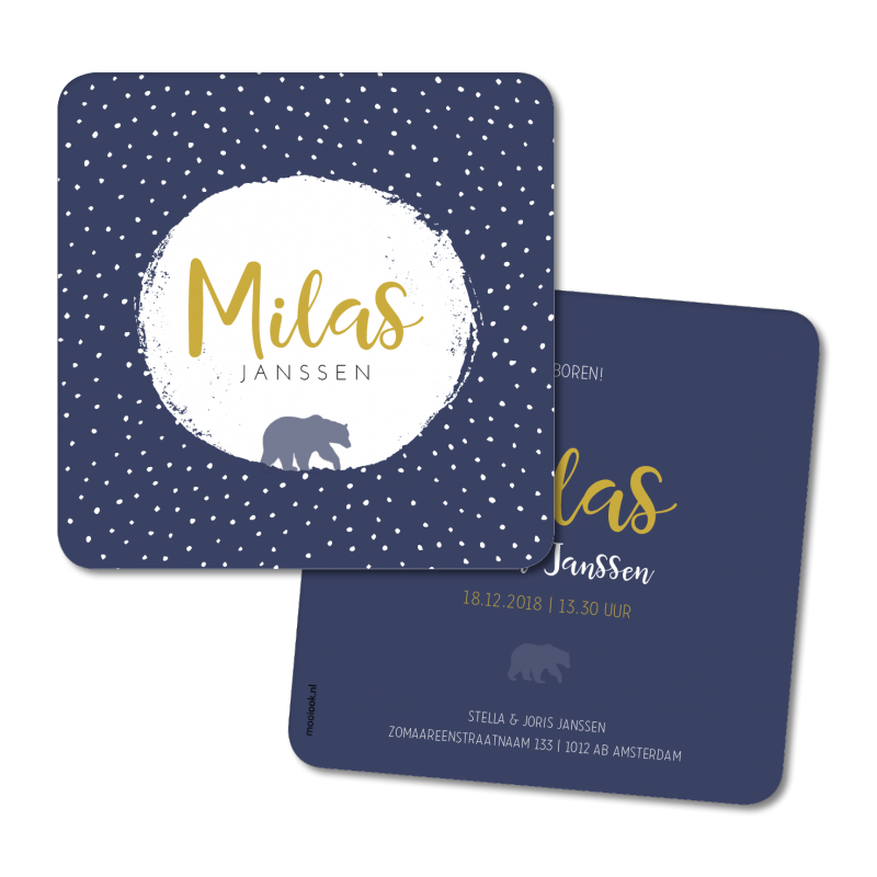 Geboortekaartje Geboortekaart - Milas Geboortekaartje Geboortekaart - Milas