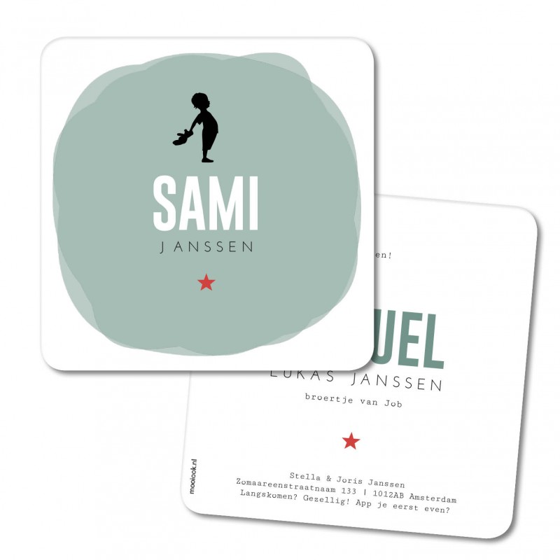 Geboortekaartje Geboortekaart - Sami Geboortekaartje Geboortekaart - Sami