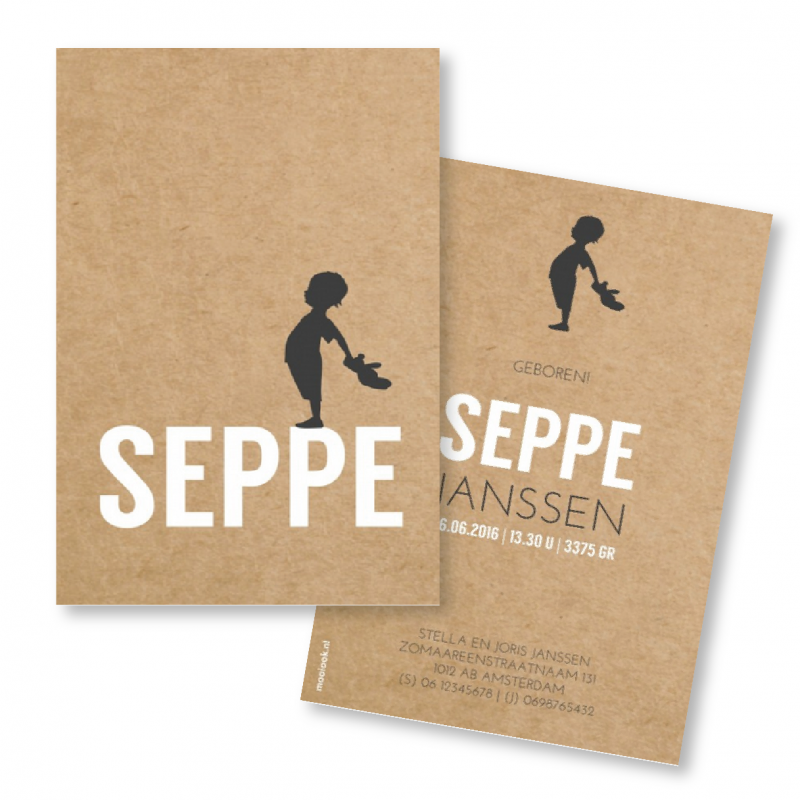 Geboortekaartje geboortekaart - Seppe Geboortekaartje geboortekaart - Seppe