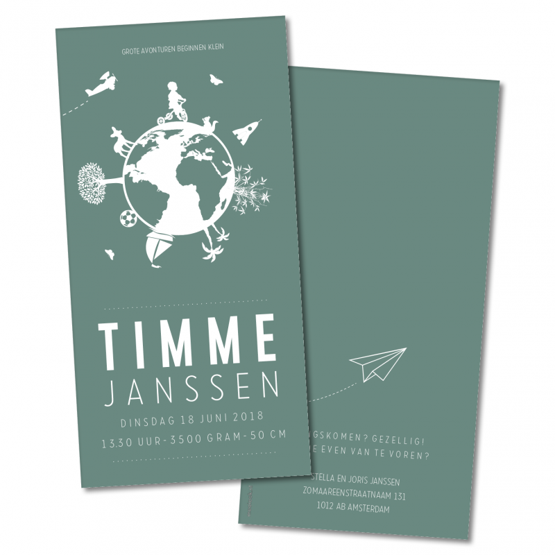 Geboortekaartje Geboortekaart - Timme Geboortekaartje Geboortekaart - Timme