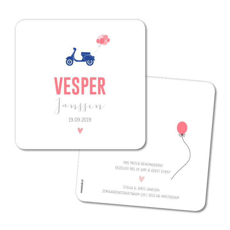Geboortekaartje geboortekaart - Vesper Geboortekaartje geboortekaart - Vesper
