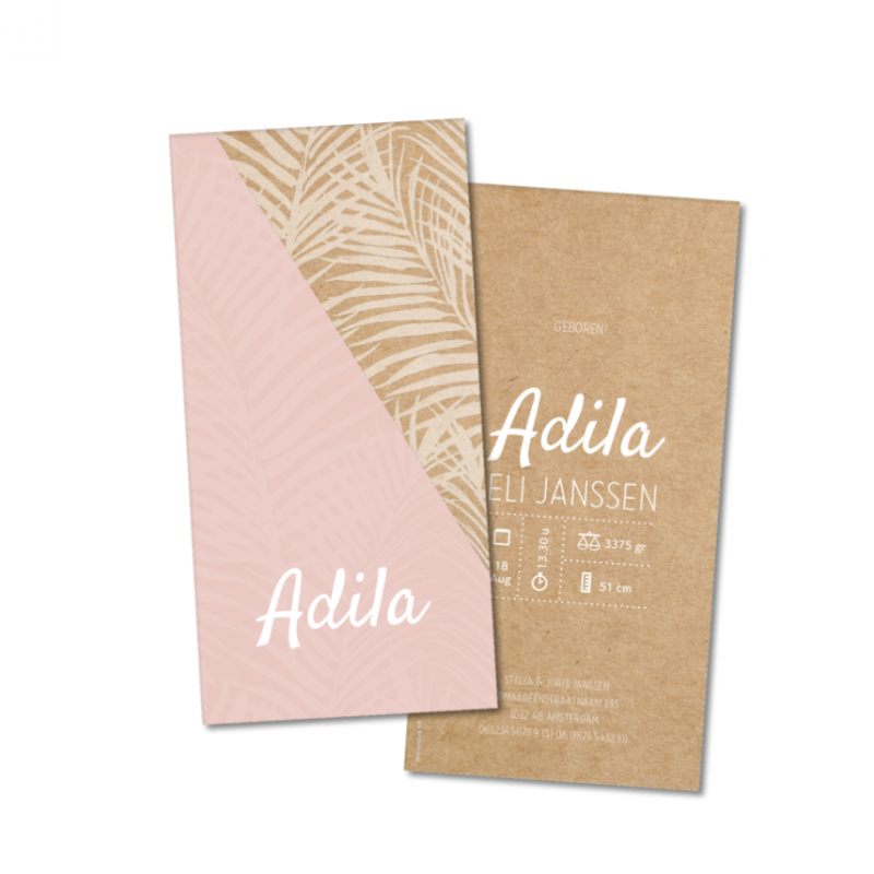 Geboortekaartje Geboortekaartje Adila Geboortekaartje Geboortekaartje Adila