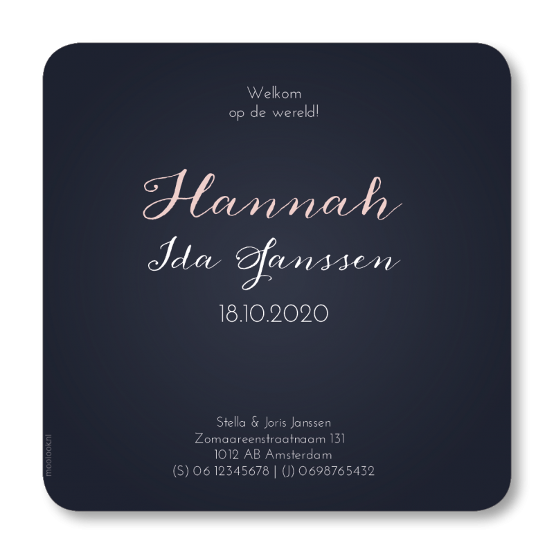 Geboortekaartje Geboortekaartje Hannah Geboortekaartje Geboortekaartje Hannah