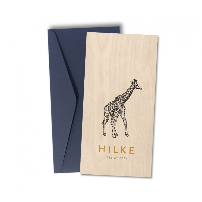 Geboortekaartje geboortekaartje hout Hilke Geboortekaartje geboortekaartje hout Hilke