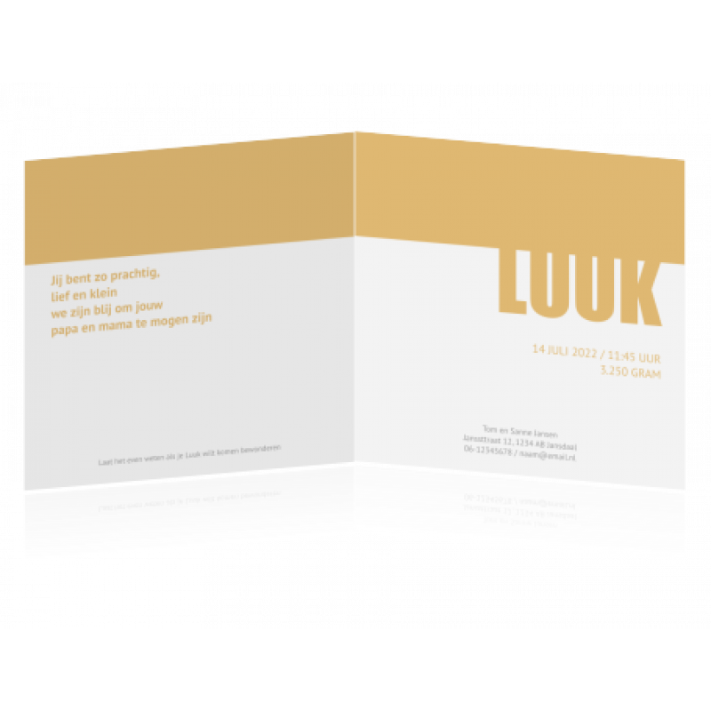 Geboortekaartje Geboortekaartje Luuk Geboortekaartje Geboortekaartje Luuk