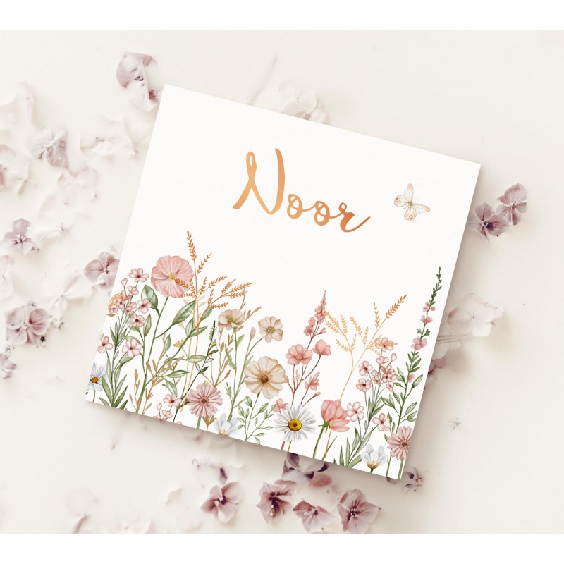 Geboortekaartje Geboortekaartje koperfolie