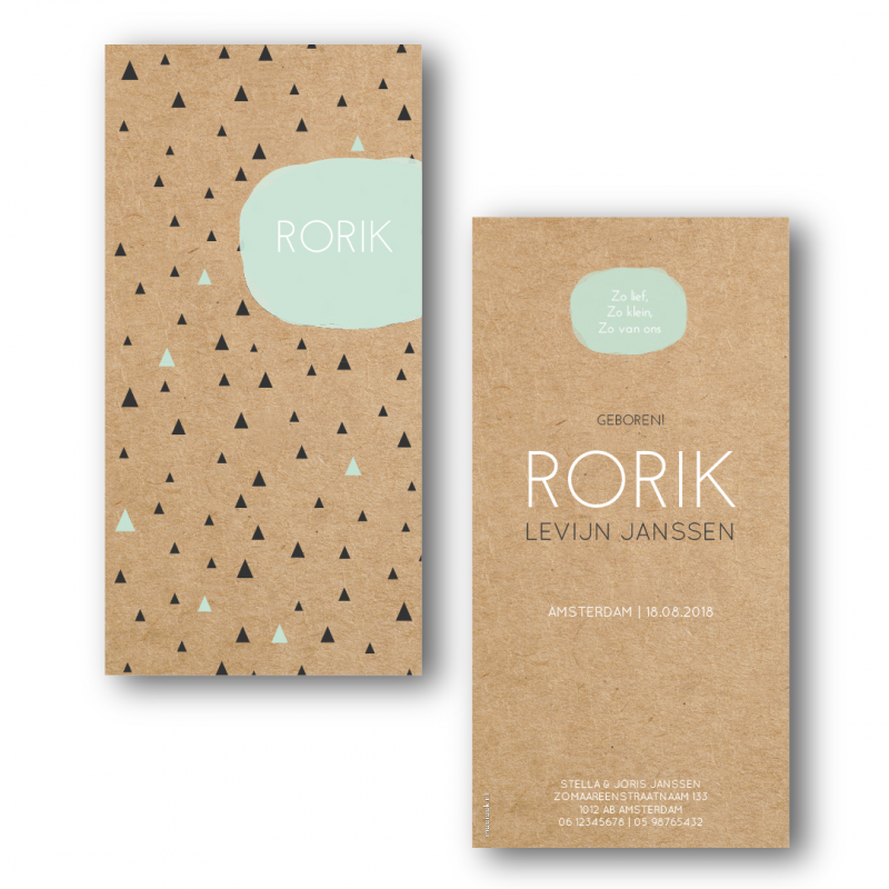 Geboortekaartje Geboortekaartje Rorik Geboortekaartje Geboortekaartje Rorik