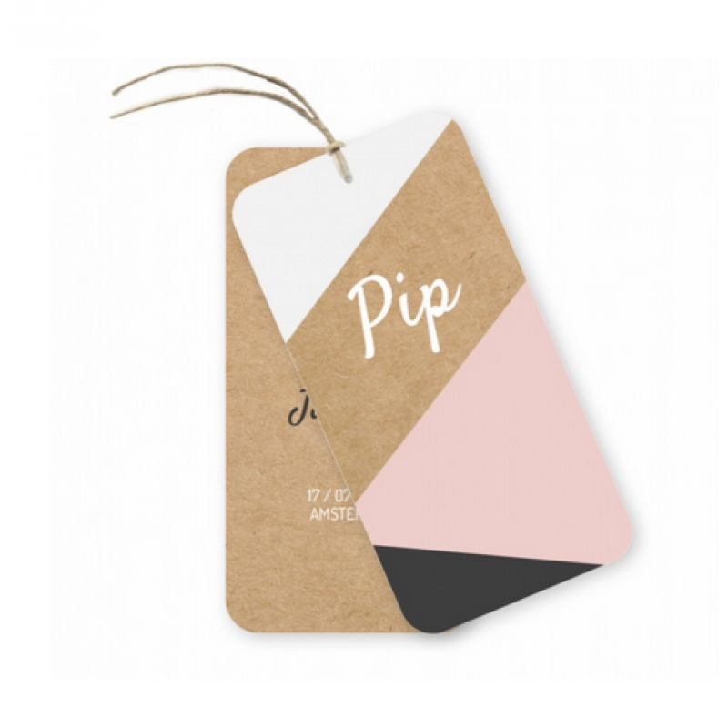 Geboortekaartje Geboortelabel - Pip Geboortekaartje Geboortelabel - Pip