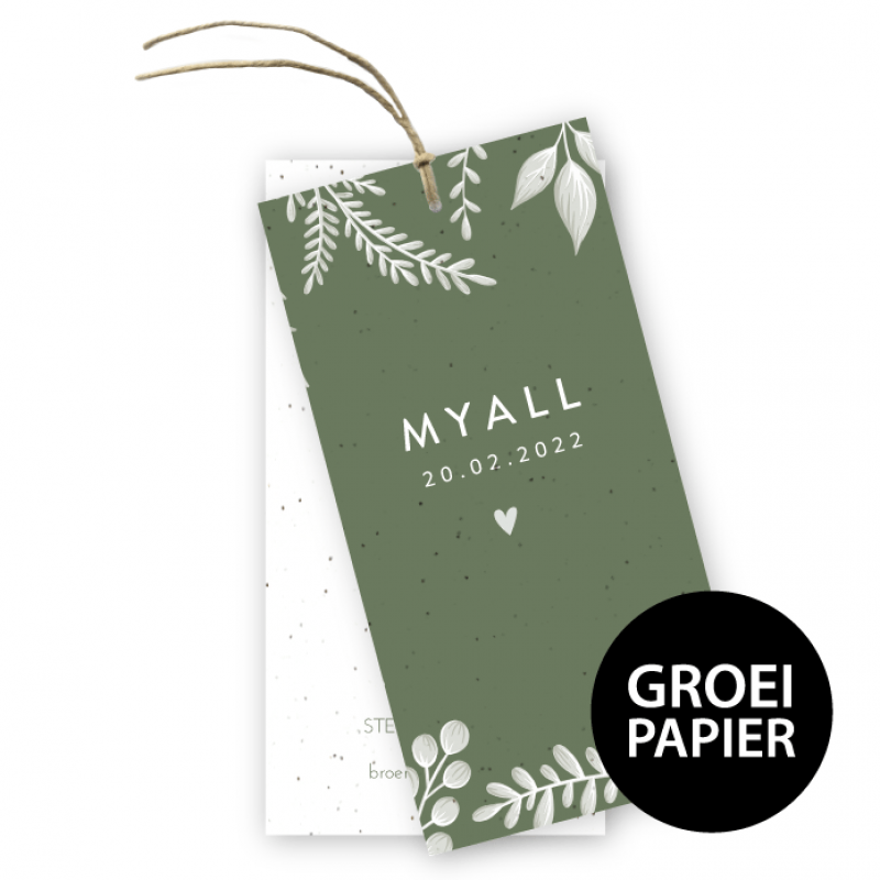 Geboortekaartje Groeipapier Myall Geboortekaartje Groeipapier Myall