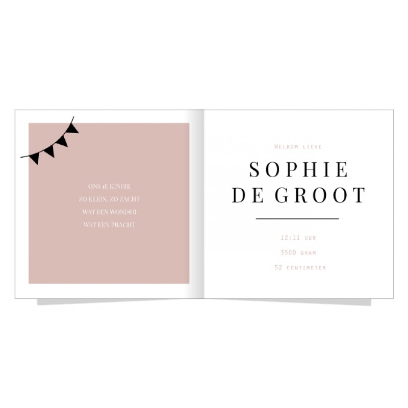 Geboortekaartje Grote polaroid foto Geboortekaartje Grote polaroid foto