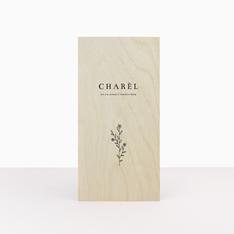 Geboortekaartje Houten geboortekaartje Geboortekaartje Houten geboortekaartje