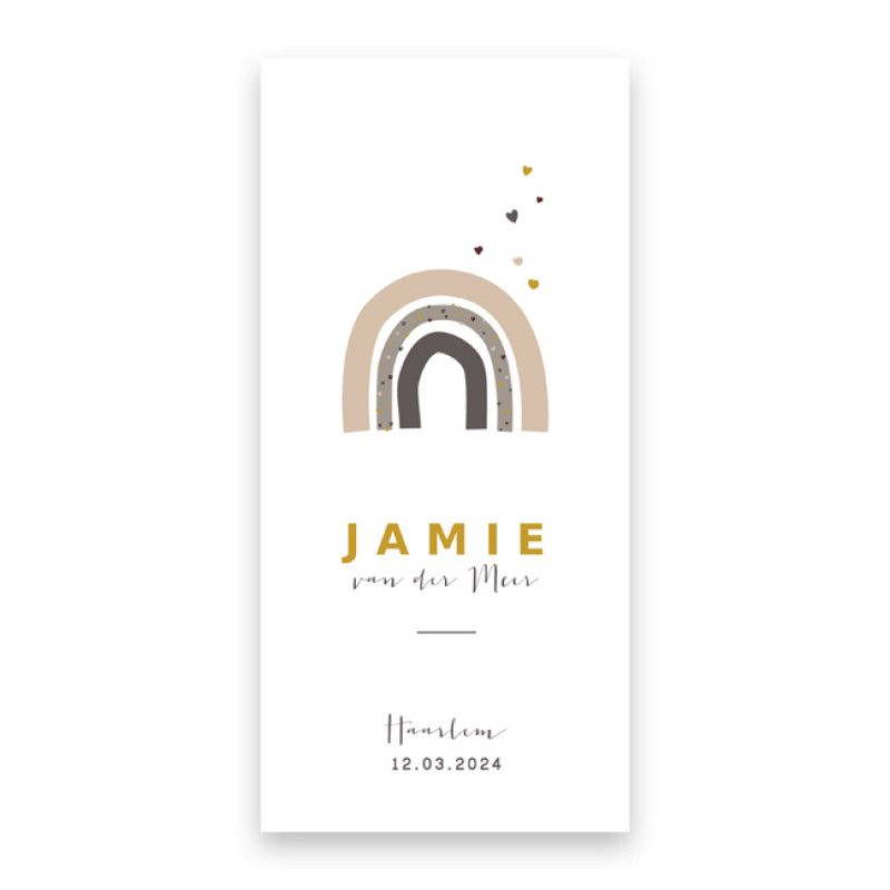 Geboortekaartje Jamie Geboortekaartje Jamie