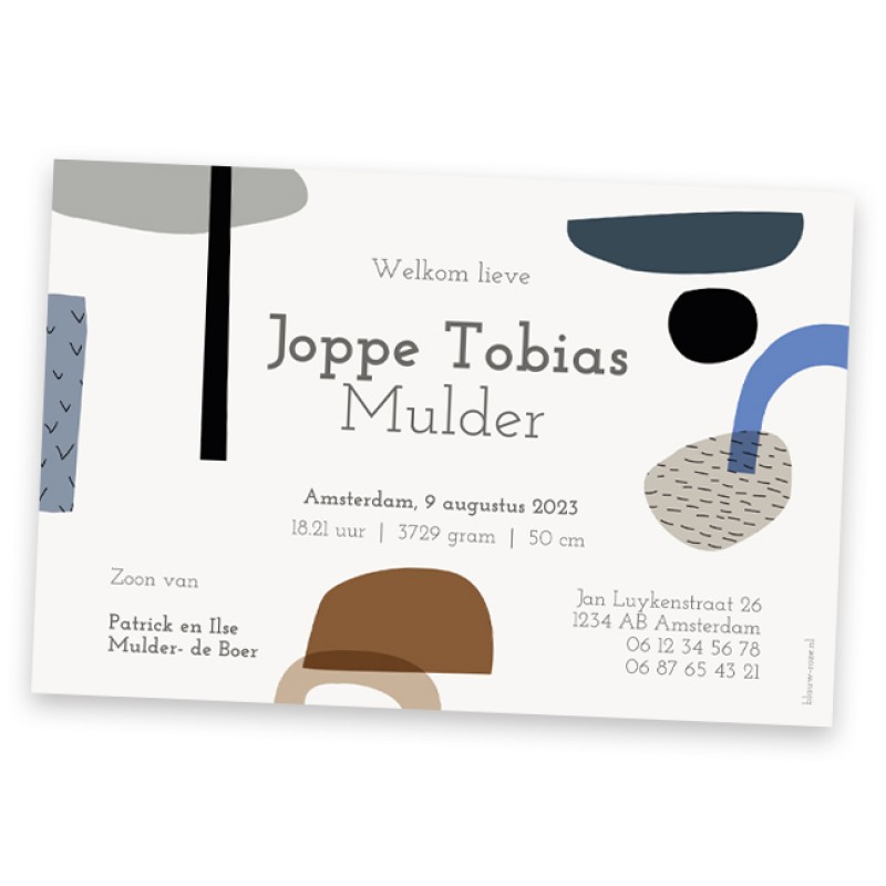 Geboortekaartje Joppe Geboortekaartje Joppe