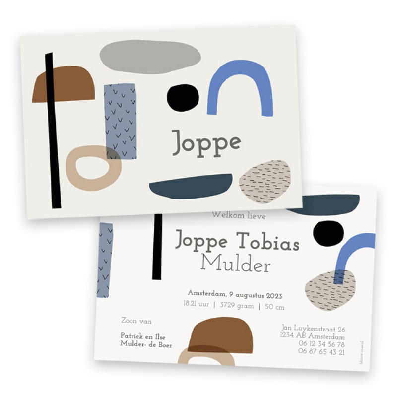 Geboortekaartje Joppe Geboortekaartje Joppe
