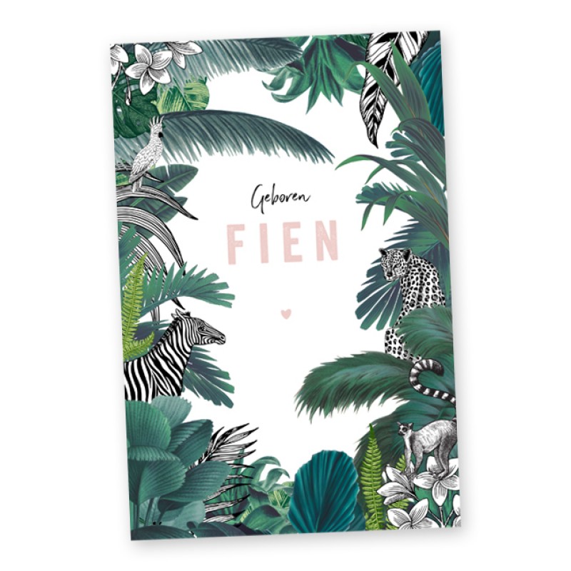 Geboortekaartje Jungle geboortekaartje Geboortekaartje Jungle geboortekaartje