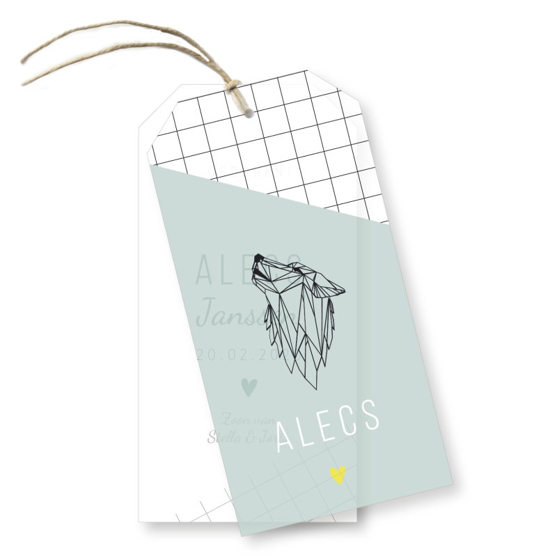 Geboortekaartje Kalklabel Alecs Geboortekaartje Kalklabel Alecs