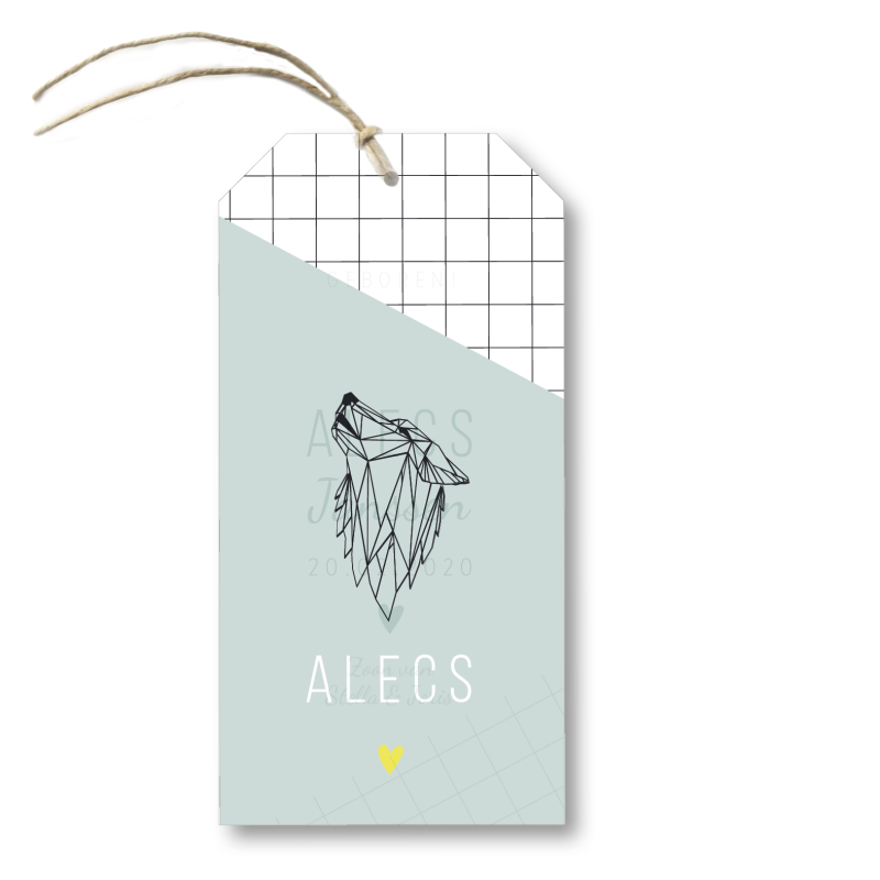 Geboortekaartje Kalklabel Alecs Geboortekaartje Kalklabel Alecs