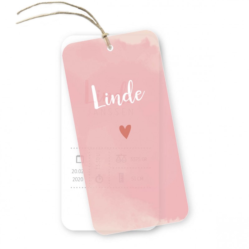 Geboortekaartje Kalklabel - Linde Geboortekaartje Kalklabel - Linde