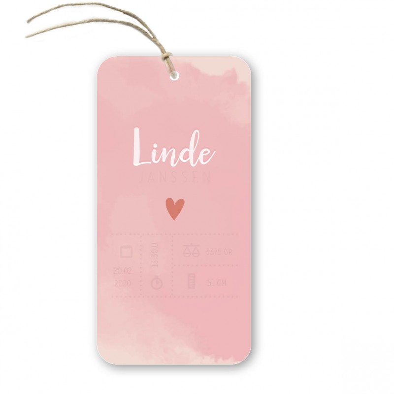 Geboortekaartje Kalklabel - Linde Geboortekaartje Kalklabel - Linde