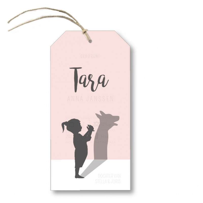 Geboortekaartje Kalklabel - Tara Geboortekaartje Kalklabel - Tara