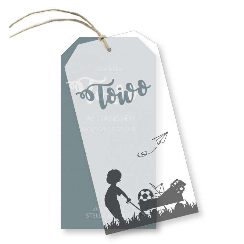 Geboortekaartje Kalklabel - Toivo Geboortekaartje Kalklabel - Toivo