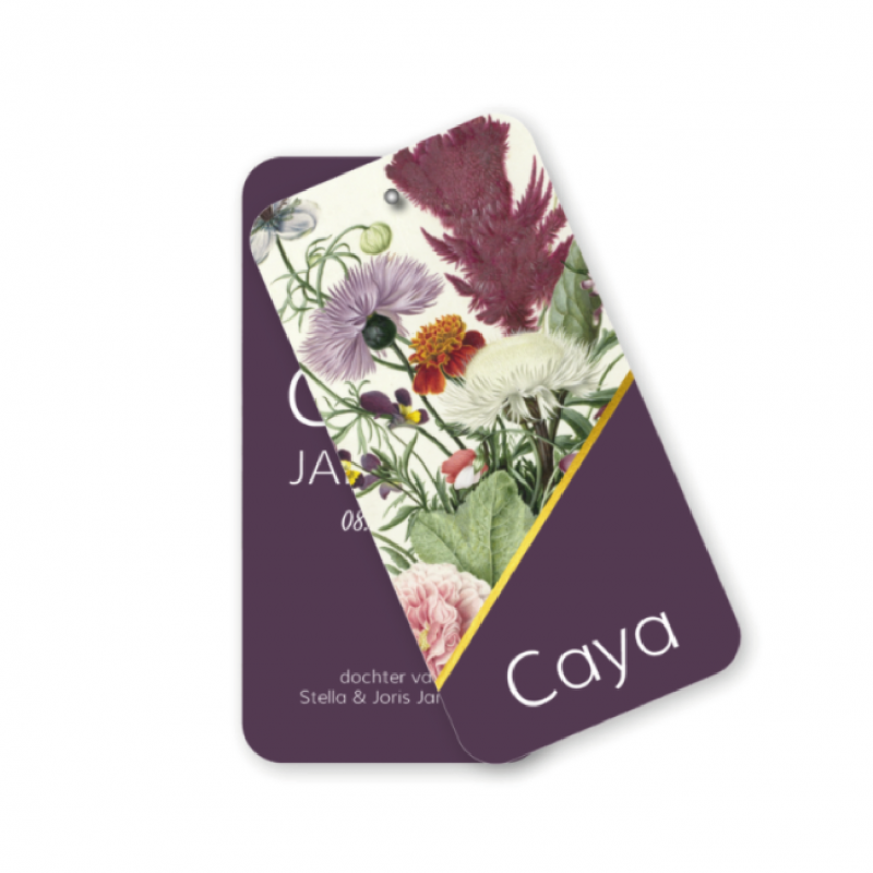 Geboortekaartje Label kaart - Caya Geboortekaartje Label kaart - Caya