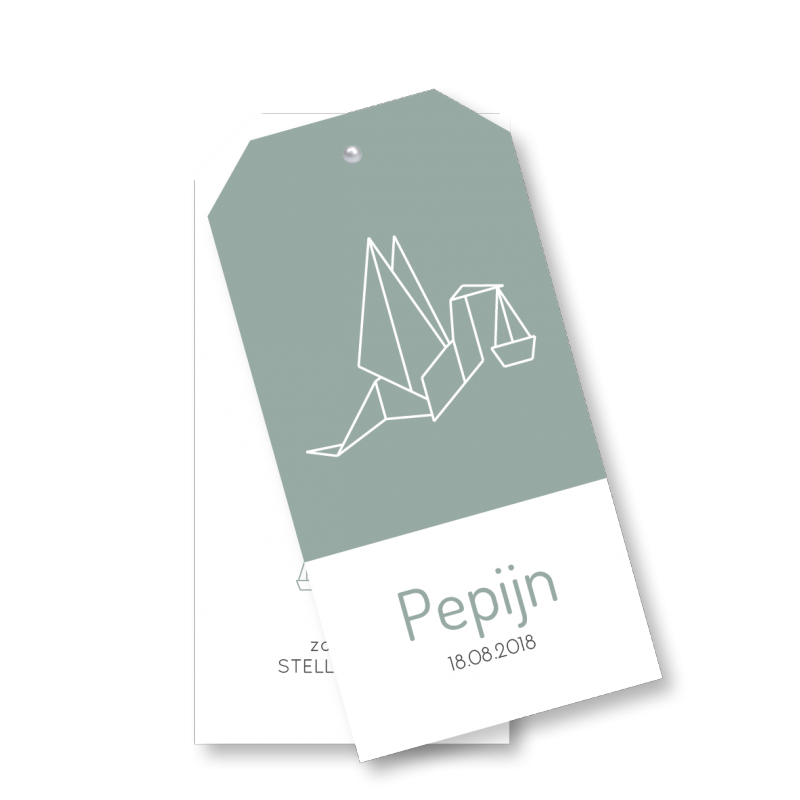Geboortekaartje Label kaart - Pepijn Geboortekaartje Label kaart - Pepijn