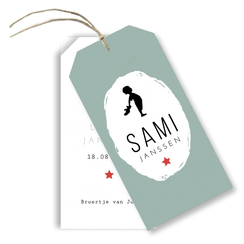 Geboortekaartje Label kaart - Sami Geboortekaartje Label kaart - Sami