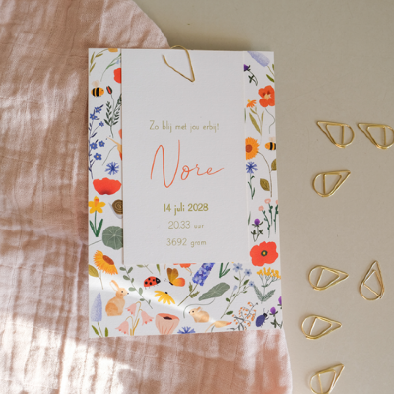 Geboortekaartje Label-kaartje