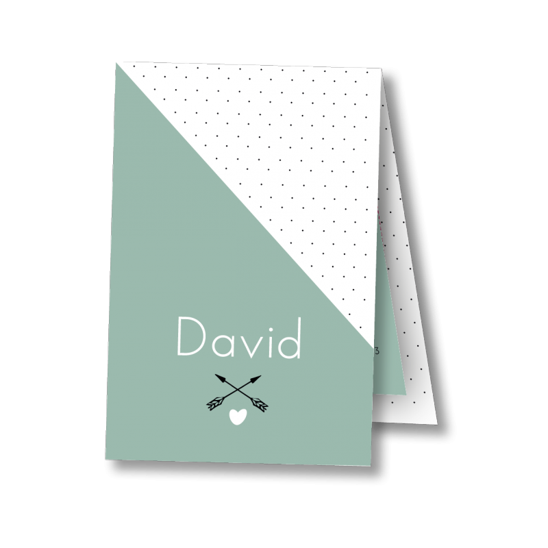 Geboortekaartje label kaartje - David