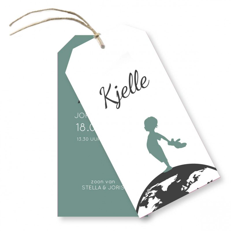 Geboortekaartje Label kaartje - Kjelle Geboortekaartje Label kaartje - Kjelle