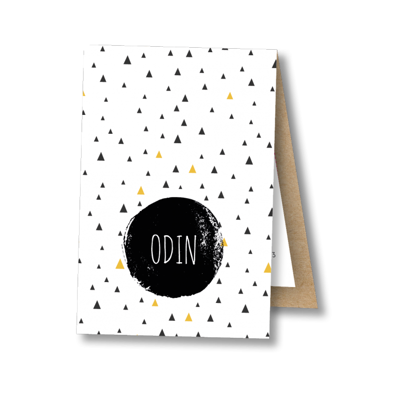 Geboortekaartje Label kaartje - Odin Geboortekaartje Label kaartje - Odin