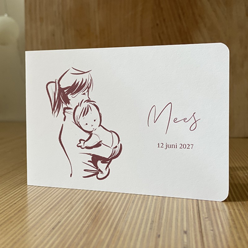 Geboortekaartje Moeder en baby Geboortekaartje Moeder en baby