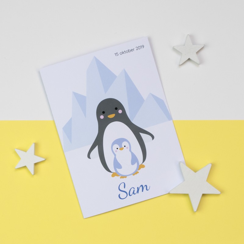 Geboortekaartje Pinguin Geboortekaartje Pinguin