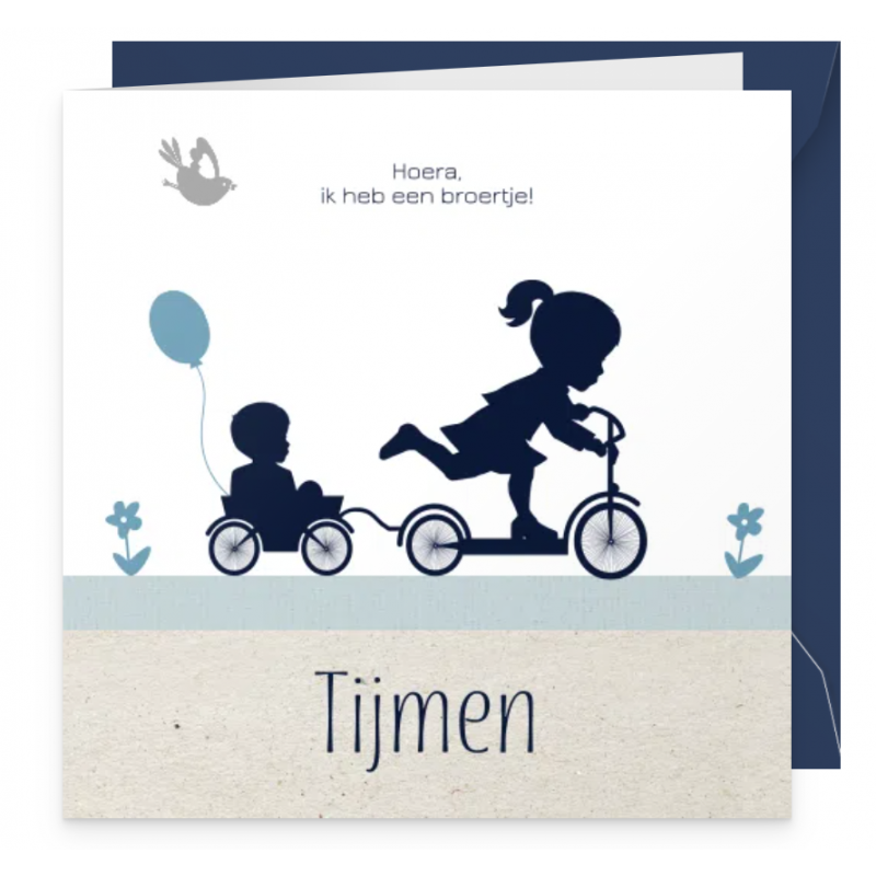 Geboortekaartje Silhouet Geboortekaartje Silhouet