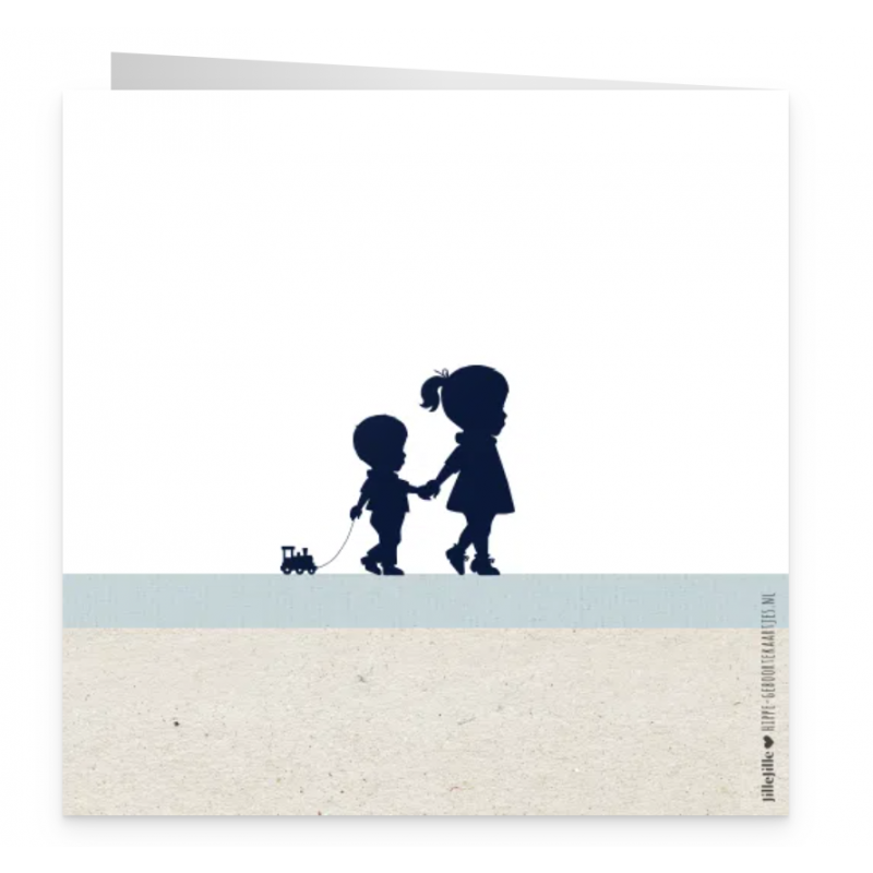 Geboortekaartje Silhouet Geboortekaartje Silhouet