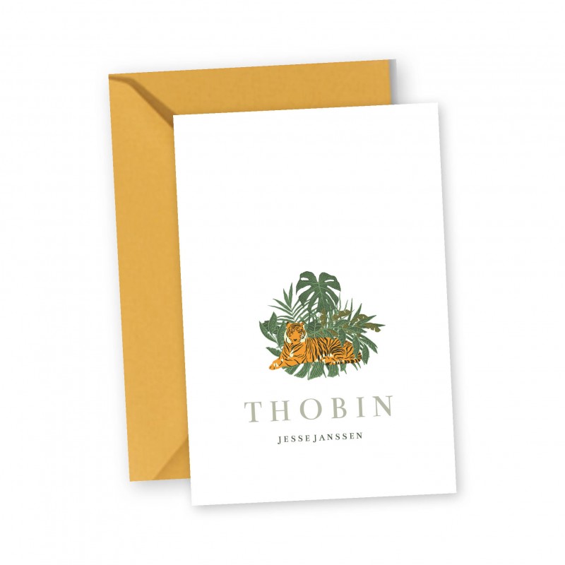 Geboortekaartje Tijger Thobin Geboortekaartje Tijger Thobin